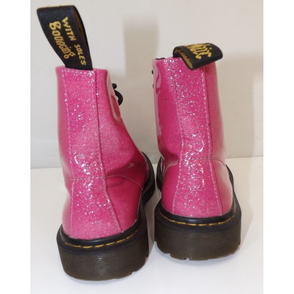 Dr Martens Luana Patent Leather Hot Glitter Pink boots - Womens size 7 - Picture 7 of 16